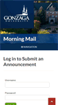 Mobile Screenshot of morningmail.gonzaga.edu